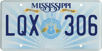 MS license plate LQX306