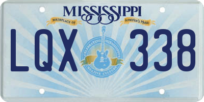 MS license plate LQX338
