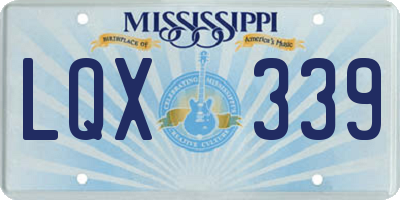 MS license plate LQX339