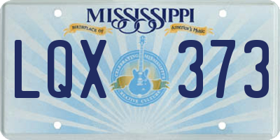 MS license plate LQX373