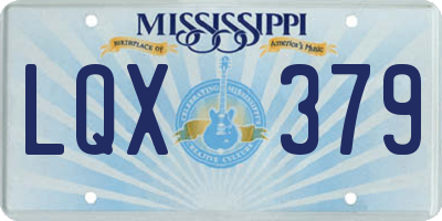 MS license plate LQX379