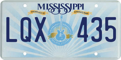 MS license plate LQX435