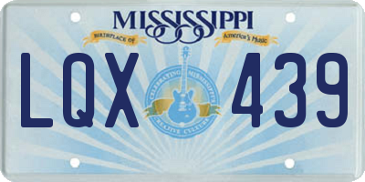 MS license plate LQX439