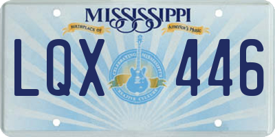 MS license plate LQX446