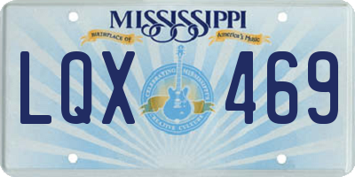 MS license plate LQX469