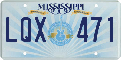 MS license plate LQX471