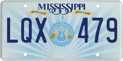MS license plate LQX479