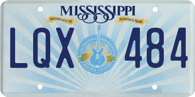 MS license plate LQX484