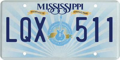 MS license plate LQX511