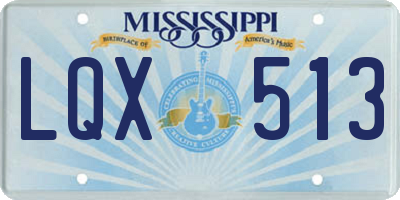 MS license plate LQX513