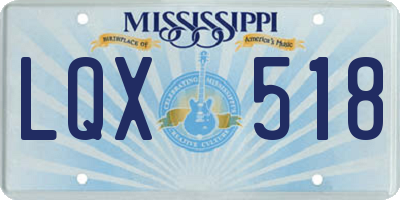 MS license plate LQX518