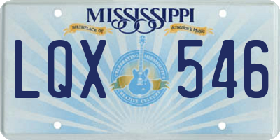 MS license plate LQX546