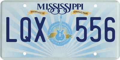 MS license plate LQX556