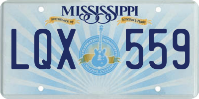 MS license plate LQX559