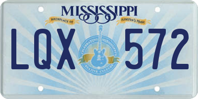 MS license plate LQX572