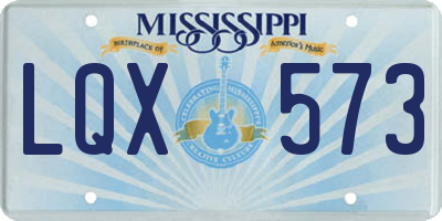 MS license plate LQX573