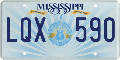 MS license plate LQX590