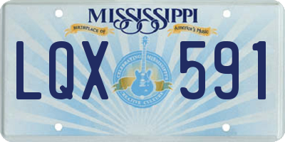 MS license plate LQX591