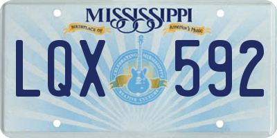 MS license plate LQX592