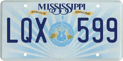 MS license plate LQX599