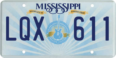 MS license plate LQX611