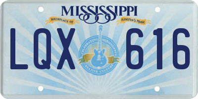 MS license plate LQX616