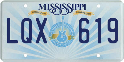 MS license plate LQX619
