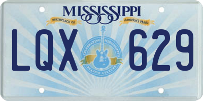 MS license plate LQX629