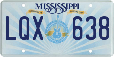 MS license plate LQX638