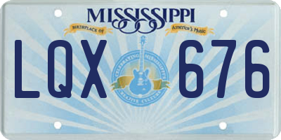 MS license plate LQX676