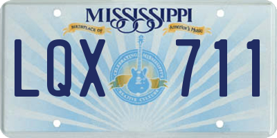 MS license plate LQX711