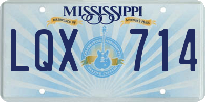 MS license plate LQX714
