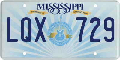 MS license plate LQX729
