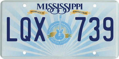 MS license plate LQX739