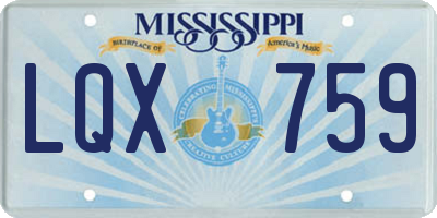 MS license plate LQX759