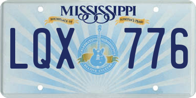 MS license plate LQX776