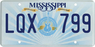 MS license plate LQX799