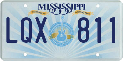 MS license plate LQX811