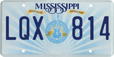 MS license plate LQX814