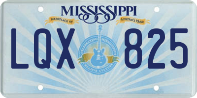 MS license plate LQX825