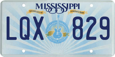 MS license plate LQX829