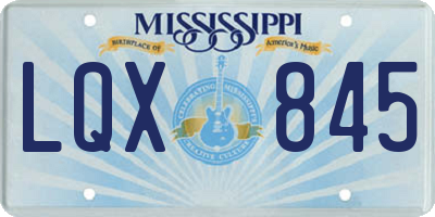 MS license plate LQX845