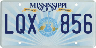 MS license plate LQX856