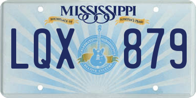 MS license plate LQX879