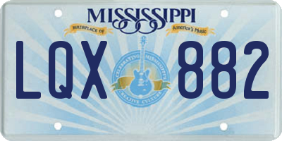 MS license plate LQX882