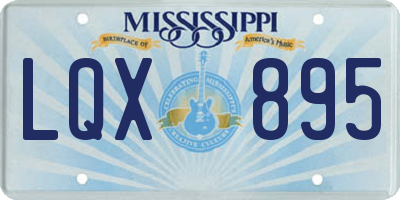 MS license plate LQX895