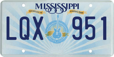 MS license plate LQX951
