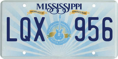 MS license plate LQX956