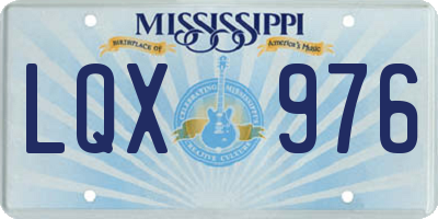 MS license plate LQX976