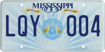 MS license plate LQY004
